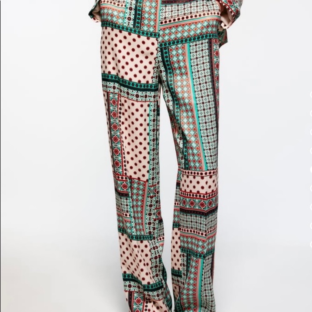 PRINTED WIDE LEG PANTS 1971/025